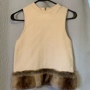 Faux Fur Crop Top